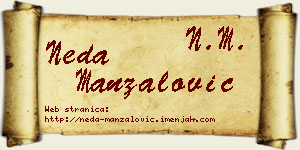 Neda Manzalović vizit kartica